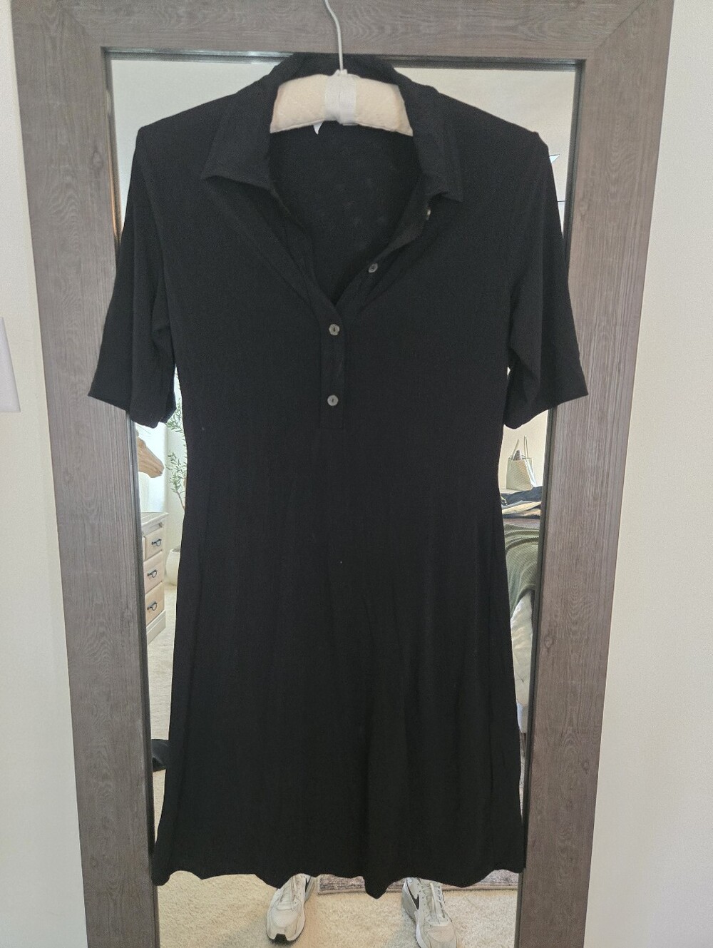 Vince Classic Black Polo Dress